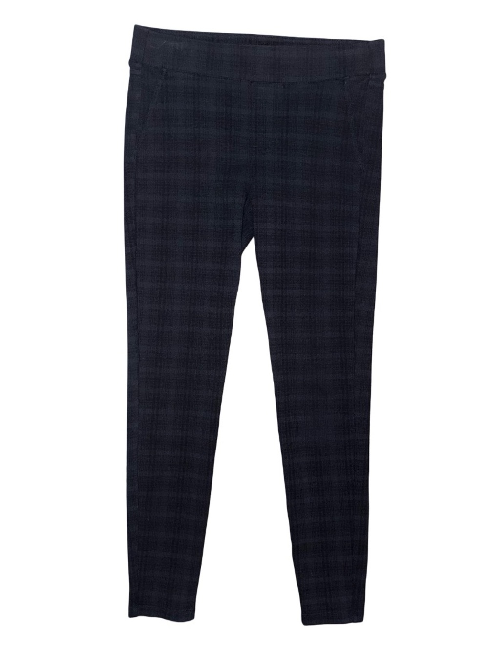 Liverpool Dark Navy Plaid Ponte Pants